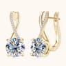 Luxe Infinity Moissanite Stud Earrings Sparkling Zircon Earrings In Stainless Steel 2