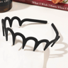 Fashion Wave Headbands for Women Solid Color Toothed Nonslip Hair Bands Girl Face Wash Sports Hairb