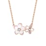 Luxury Zircon Flower Pendant Necklace Dainty Floral Clavicle Chain For Women Summer Jewelry Gift 1
