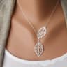 Boho Double Leaf Pendant Necklace For Women Minimalist Leaf Necklace Clavicle Jewelry Gift 7