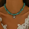 Ocean Starfish Chip Stone Choker Necklace Adjustable Boho Beach Necklace For Summer Style 4
