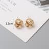 Twisted Gold Knot Stud Earrings Gold Stud Earrings For Everyday Elegance 10
