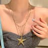 Coastal Starfish Conch Choker Necklace Boho Beach Pendant Jewelry For Women 1