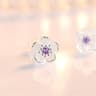 Romantic Cherry Earrings Sterling Silver Pink  Purple Cute Dangle Earrings For Women 1