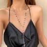 Bohemian Y Necklace With Colorful Glass Beads Long Pendant Necklace For Beach Party  Everyday Style 1