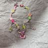 Beaded Flower Heart Necklace Retro Clavicle Chain For Women 0