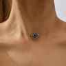 Evil Eye Necklace Layered Crystal Lucky Charm Boho Pendant Necklace For Women 6