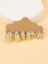 Golden Starfish Earrings  Seashell Beach Jewelry Set For Vacation  Everyday Style 1