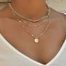 Vintage Layered Pendant Necklace For Women Dainty Layered Necklace  Gold Chain Fashion Jewelry 1