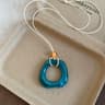 ColorPop Resin Pendant Necklace Modern Geometric Necklace With Long Rope Cord For Women 5