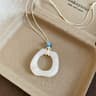 ColorPop Resin Pendant Necklace Modern Geometric Necklace With Long Rope Cord For Women 7