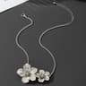 Elegant Flower Pendant Necklace Wrinkled Floral Clavicle Chain Statement Jewelry For Women 1