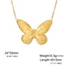 Elegant Butterfly Pendant Necklace Gold Color Stainless Steel Butterfly Choker For Women 2