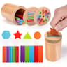 Montessori Color Sorting  Matching Wooden Toy For Kids Educational Shape Recognition Toy For Toddle 7