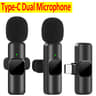 Dual Wireless Microphone With Noise Reduction ClipOn Lavalier Mic For Streaming Vlogging  Recording