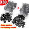 U Type Metal Clips With Screws For Car And Motorcycle AntiRust Tapping Fastener Assortment Set 8