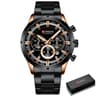CURREN Mens Luxury Sports Quartz Watch Full Steel Waterproof Chronograph 6
