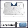 Premium Car Windshield Sunshade With 360 Rotation  UV Protection  Bendable Handle For Summer 6