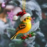 2D Christmas Tree Pendant 2D Flat Acrylic Xmas Tree Hanging Ornaments Cartoon Home Decor New Year C 10