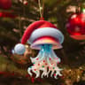 2D Christmas Tree Pendant 2D Flat Acrylic Xmas Tree Hanging Ornaments Cartoon Home Decor New Year C 19