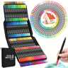 Dual Tip Brush Pens For Coloring Books  Artists  Vibrant Markers Kit 6