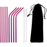 Colorful 304 Stainless Steel Metal Straws Set Reusable Drinking Straws With Brush  Cocktail Straw 7