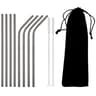 Colorful 304 Stainless Steel Metal Straws Set Reusable Drinking Straws With Brush  Cocktail Straw 16