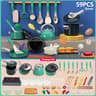 Kids Kitchen Toys Play Set  Kitchen Accessories Kit With Play Pots Pans  Pretend Food For Toddlers  7