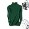 Winter Women Long Sleeve Knitted Sweater Soft Warm Fold Over Turtleneck Ribbed Pullover Jumper  Fem 11