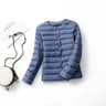 Ultra Lightweight Puffer Jacket For Women Slim Fit Packable White Duck Down Coat 10