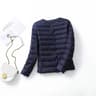 Ultra Lightweight Puffer Jacket For Women Slim Fit Packable White Duck Down Coat 18