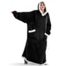 Oversized Super Long Flannel Blanket With Sleeves Winter Hoodie Sweatshirt Pullover For Women Men G 2