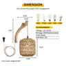 Natural Rattan Wicker Chandeliers Bamboo Lantern Wall Lamp HandWoven Bamboo Room Decor Wall Light F 6
