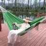Boho Double Hammock With Macrame Tassels For Beach Camping And Backyard Relaxation 5