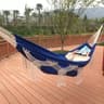 Boho Double Hammock With Macrame Tassels For Beach Camping And Backyard Relaxation 6