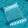 Striped Inflatable Pool Lounge Chair With Mesh Backrest For Beach And Pool 6