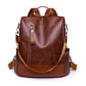 Anti Theft Women Backpack PU Leather Large Capacity Travel Backpack Purse 7