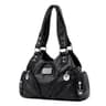 Mini Motorcycle Bag PU Leather Crossbody Bag Womens Shoulder Bag Black Mini Handbag Small Biker Pur 4