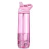 Portable Sports Water Bottle With Straw BPA Free Transparent Plastic Drinkware For Camping Hiking A 4