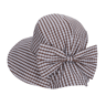 Retro Plaid Foldable Wide Brim Sun Hat With Bow Stylish UV Protection 6