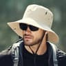 Mens Wide Brim Sun Hat Outdoor Fishing  Sun Protection Bucket Hat 3