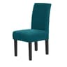 Premium Textured Stretch Dining Chair Covers Checked Jacquard Slipcovers 11