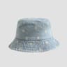 Embroidered Daisy Denim Bucket Hat Chic Sun Protection 4