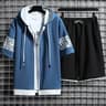 Mens Sports Suit Quick Dry Hooded Shorts Set For Summer Workouts 5