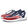 Fashion Summer Men Sandals Handmade Weaving Design Breathable Outdoor Casual Flat Sandals Couples B 14
