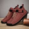 Handmade Leather Casual Men Shoes Design Breathable Outdoor Sneakers  Stylish Ankle Boots For Men 4