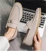 Mens Genuine Suede Leather Loafers Classic British Tassel Moccasins  Fashion Casual Driving Shoes F 8
