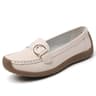 Womens Soft Leather Flats Low Heel Casual White Loafers SlipOn Elegant Flat Shoes For Everyday Comf 7