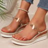 Trendy Womens Sandals Fashion PVC Wedge Heels Stylish Heeled Sandals Summer Footwear For Women 6