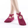 Comfortable Women Breathable Yoga Socks Five Toe Silicone NonSlip Bandage Pilates Socks For Ballet  10